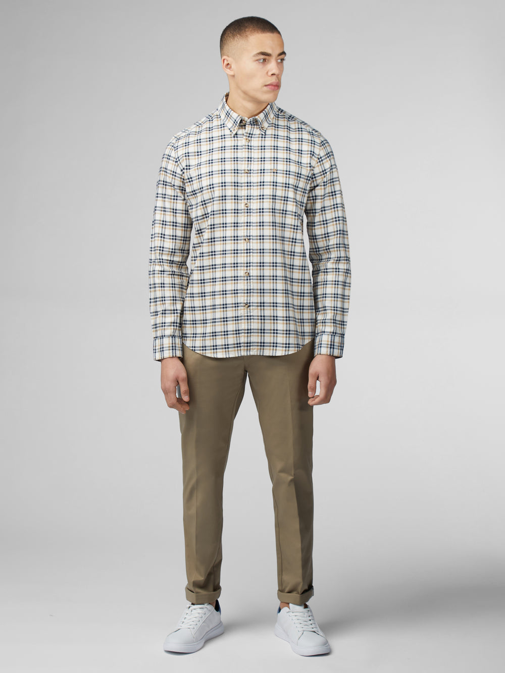 Chemises Ben Sherman Signature Oxford Check Blanche | HBS-38494673